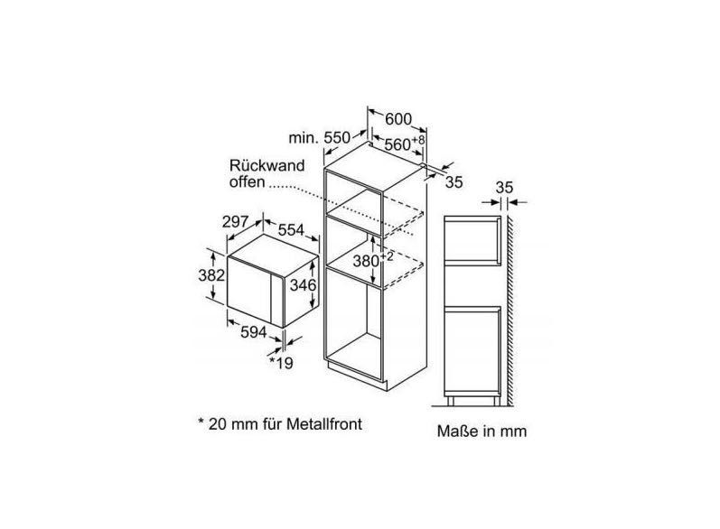 Встроенная микроволновая печь BOSCH BFL524MS0 мікрохвильовка вбудована