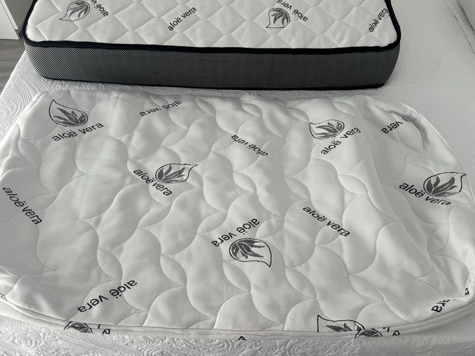 Colchão de berço viscoelastico - aloe vera com capa protetora