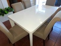 Mesa de cozinha 6 Cadeiras alto brilho