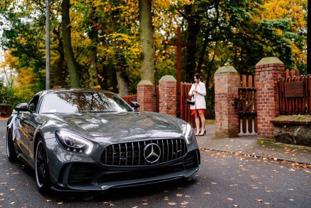 Auto na wesele ślub Mercedes AMG GT R samochód na wesele