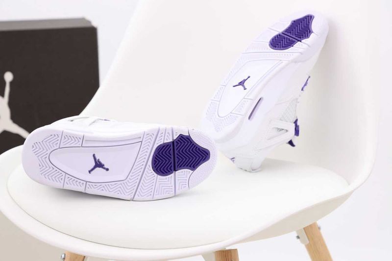Кроссовки Nike Air Jordan 4 White/Purple | / кросівки