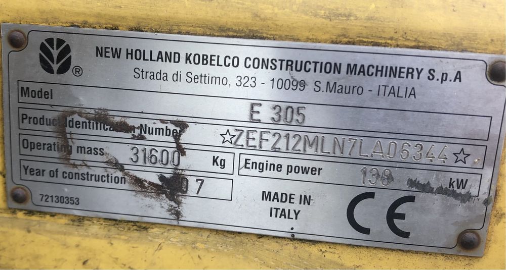 Гусеничний екскаватор NEW HOLLAND E305