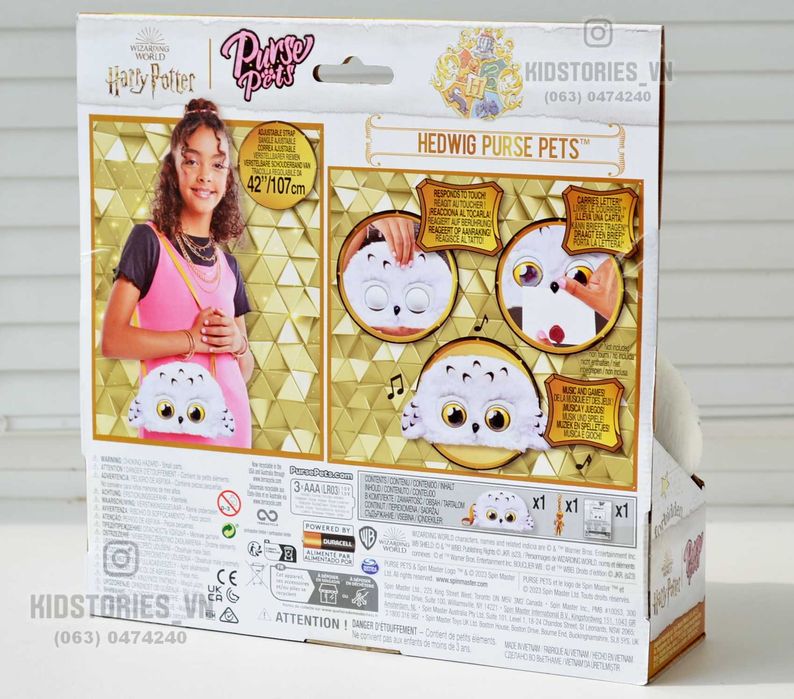 сумочка Purse Pets Hedwig сова Гедвіга Гаррі Поттер Гарри біла Букля