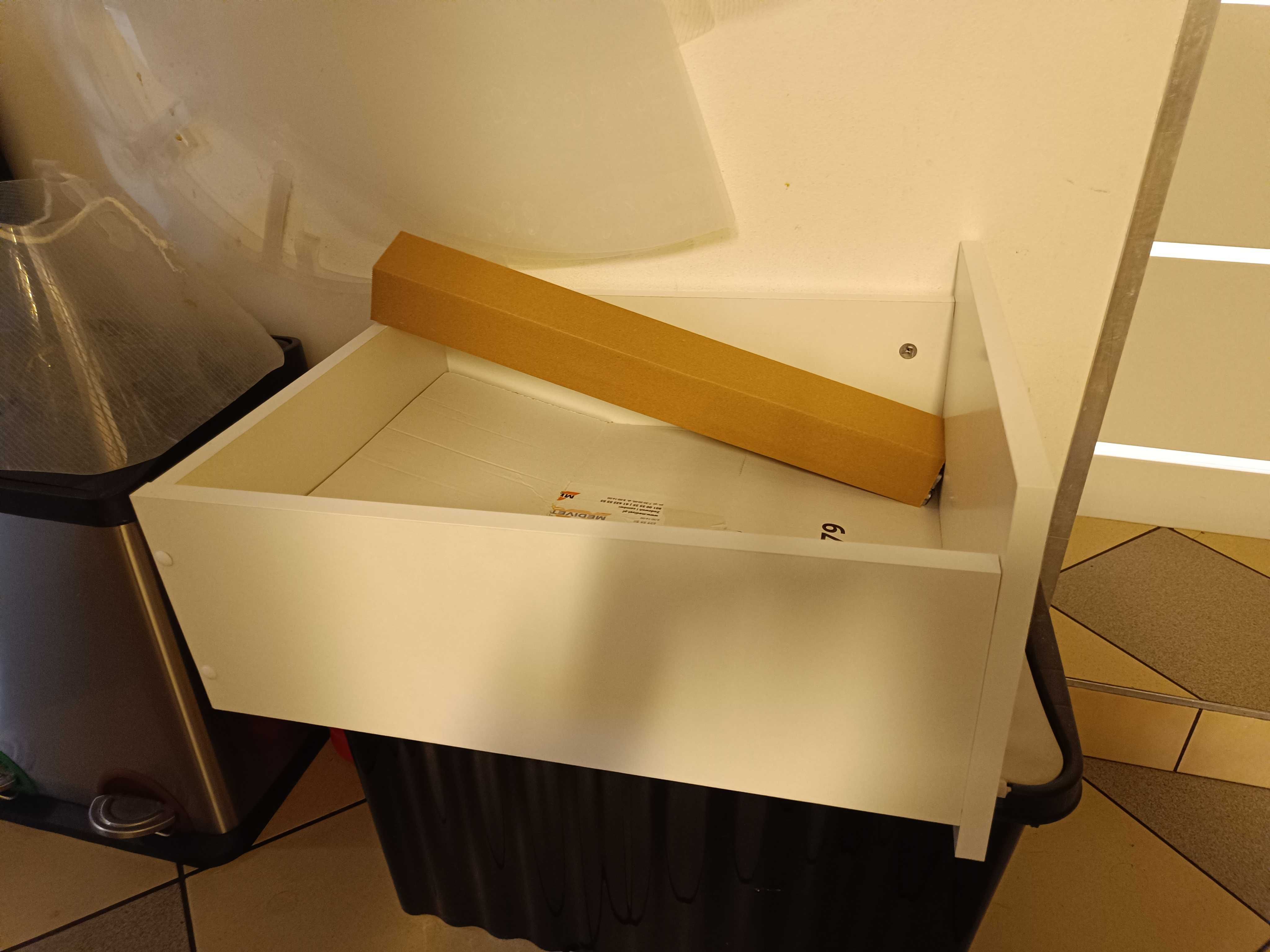 Szuflada 25 cm do korpusu 50 cm głębokość 58 cm biała