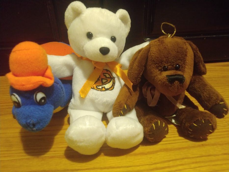 Мягкие игрушки черепаха, мишка и пёсик, цена за все вместе