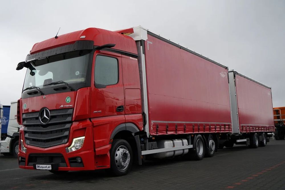Mercedes-Benz ACTROS 2545 / ZESTAW TANDEM 120 M3 / PRZEJAZDOWY / 6x2  / BIG SPACE / WIELTON / 2021