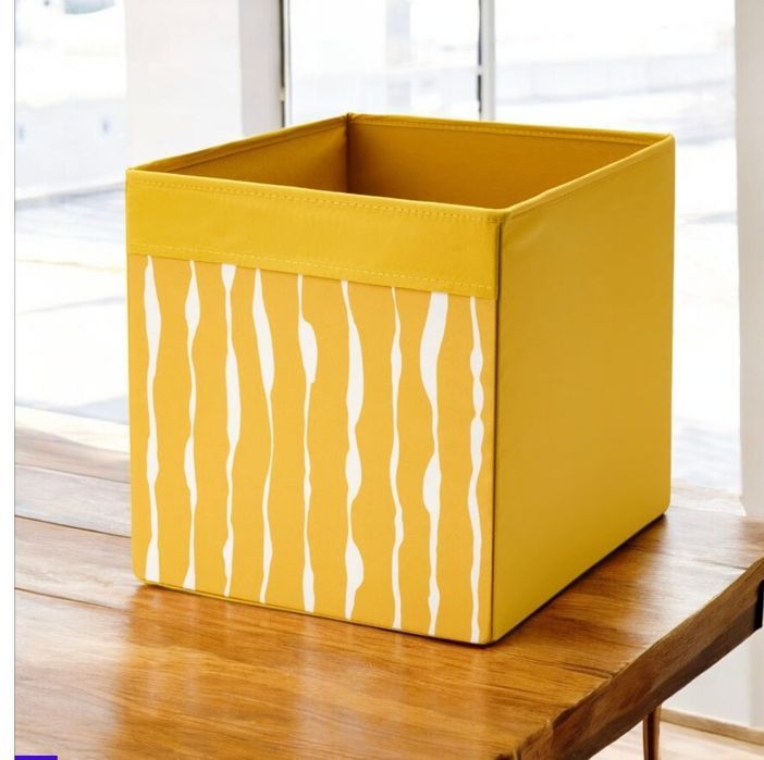 Nowy żółty kosz organizer pudełko
