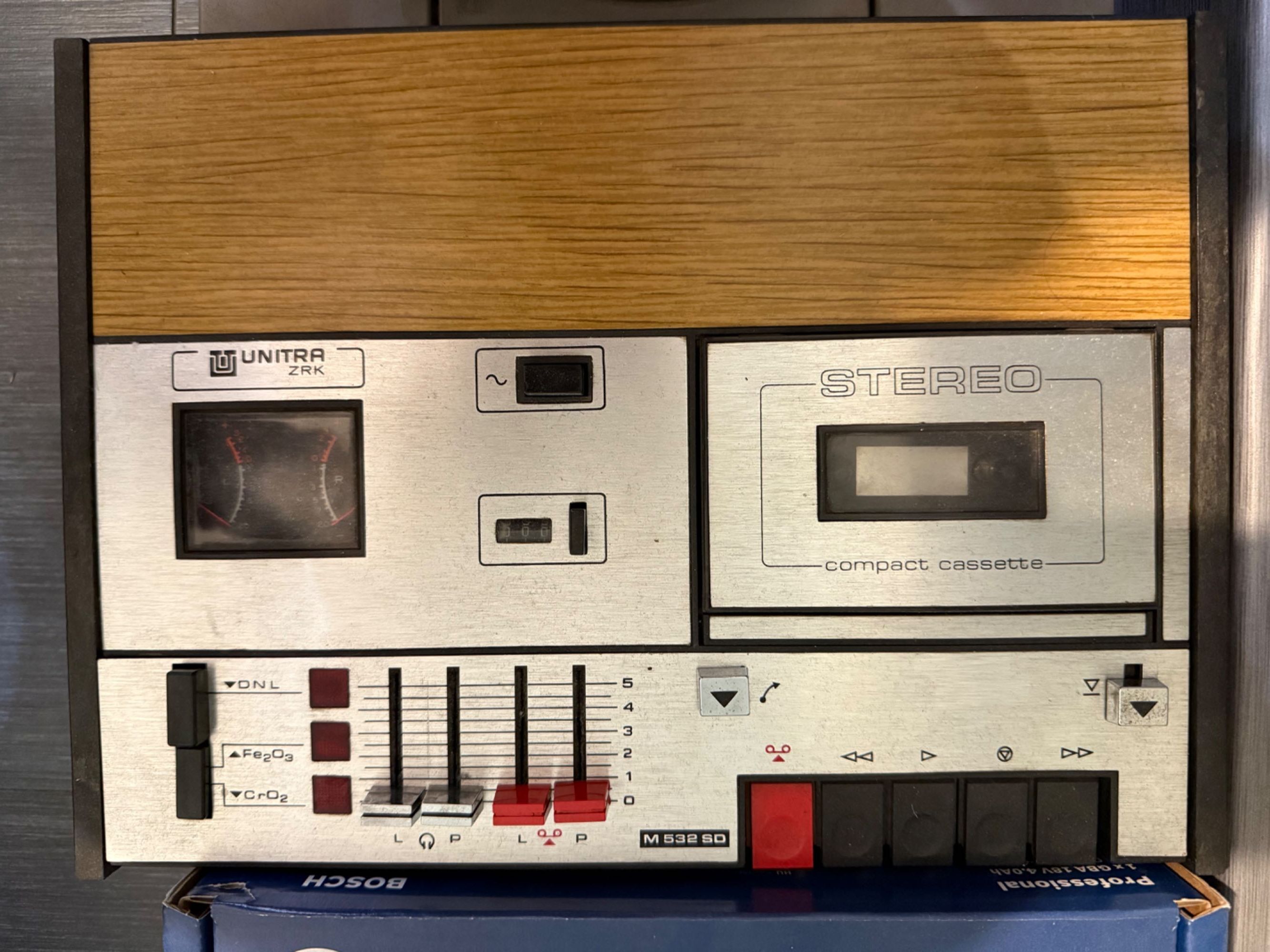 Magnetofon Jednokasetowy UNITRA Stereo Zabytkowy z PRL 1979r