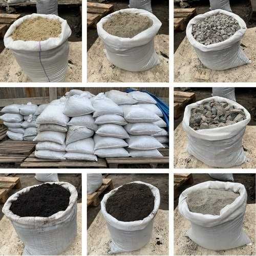 Пісок щебінь відсів в мішках також насипом до 13.тонн