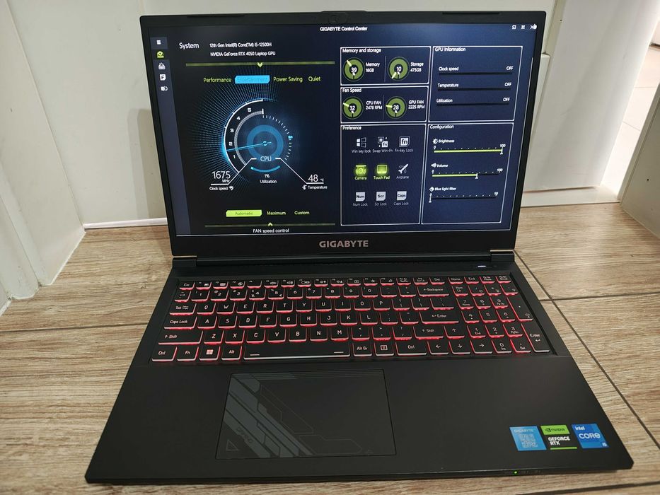 GAMINGOWY Laptop GIGABYTE G5- 15.6"i5 12Th 16x4.50Ghz,16GB,RTX4050-6GB