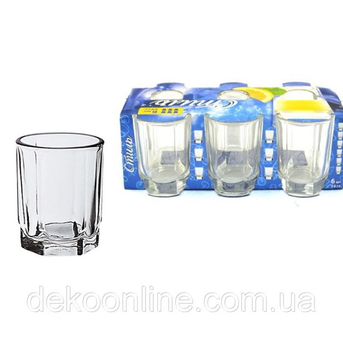 Набір з шести рюмок Стиль 50мл