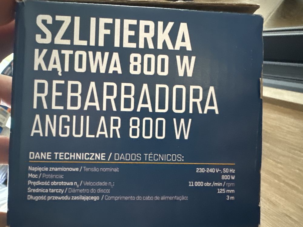 Szlifierka 800W Niteo + Zestaw tarcz (nowe, 3 lata gwar)