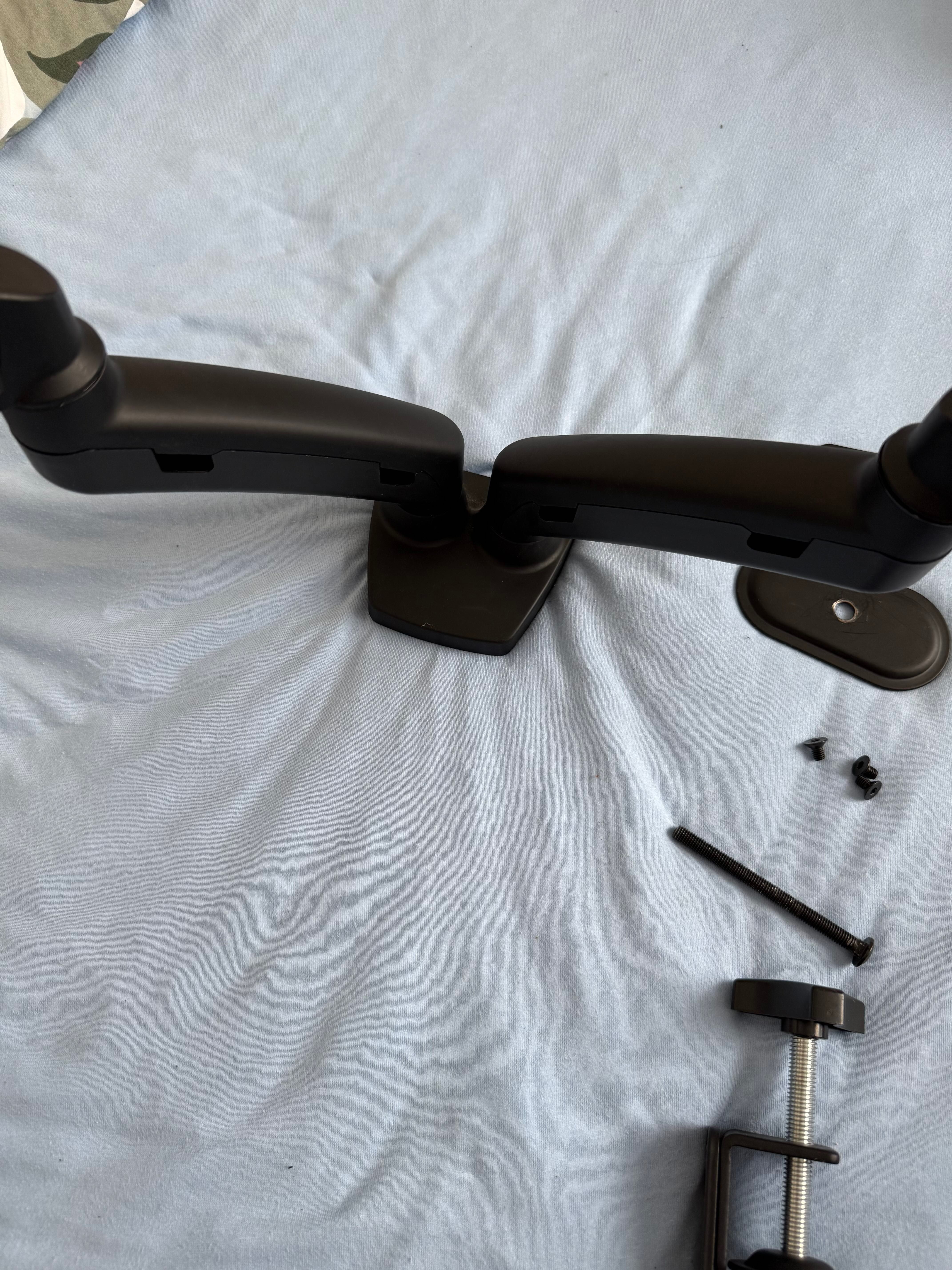 Art Uchwyt biurkowy aluminiowy na 2 monitory podwójny 13" - 27" L-13GD
