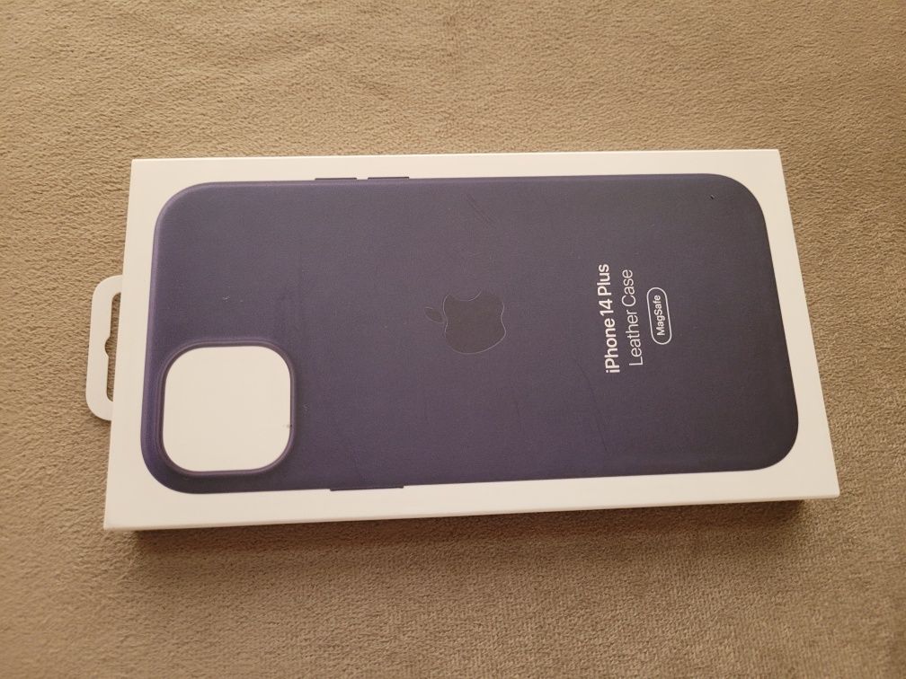 Etui Skórzane iPhone 14 Plus Granat