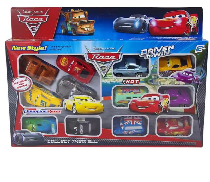 Ігровий набір машин ПВХ Блискавка Маквін «Тачки»