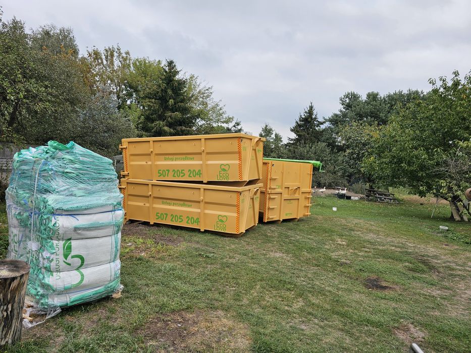 Odbiór gruzu, odpadów- Kontenery, Bigbagi