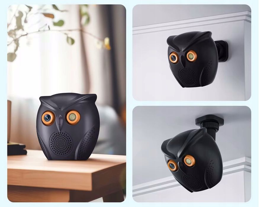 Kamera Sowa Głośnik Bluetooth Mini Szpiegowska Full Hd 1080P Wifi