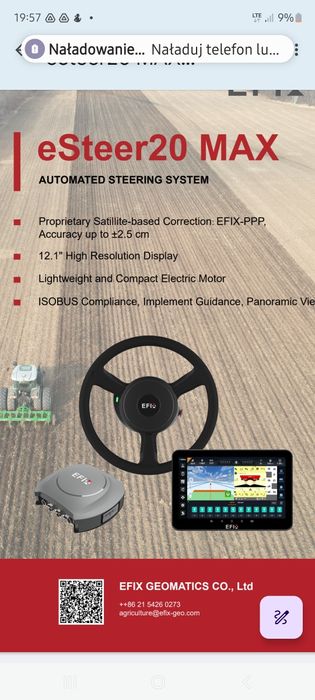 Nawigacja rolnicza EFIX esster 20 max