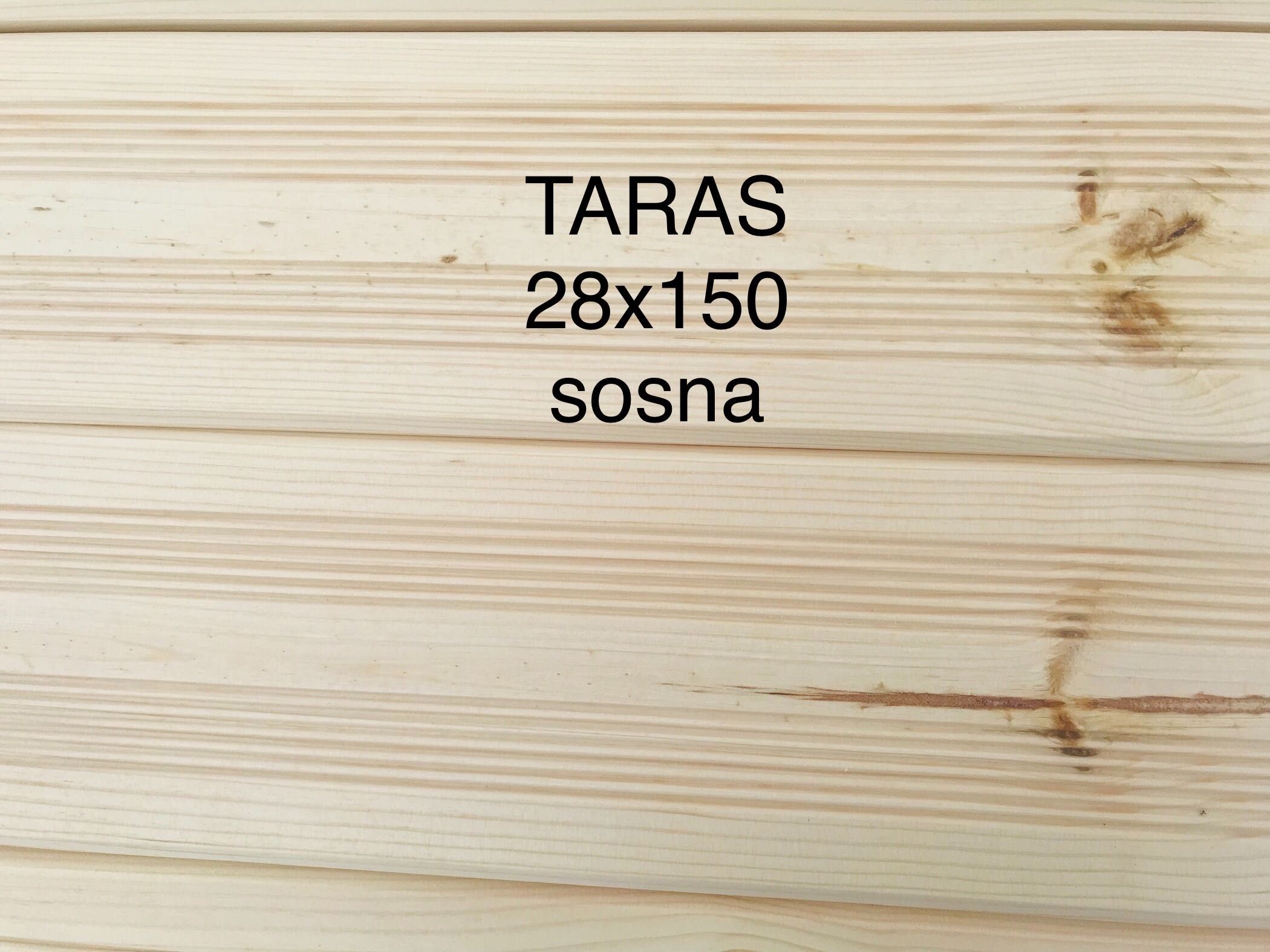 Deska tarasowa sosnowa ryflowana 28x150