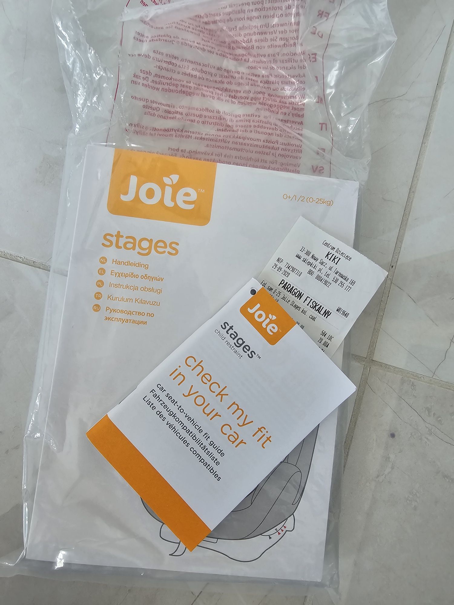 Fotelik Joie stage 0-25kg +wkładka niemowlęca