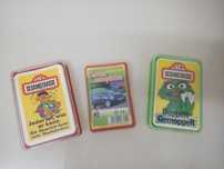 cartas jogo Rua sésamo, carros  - não são majora