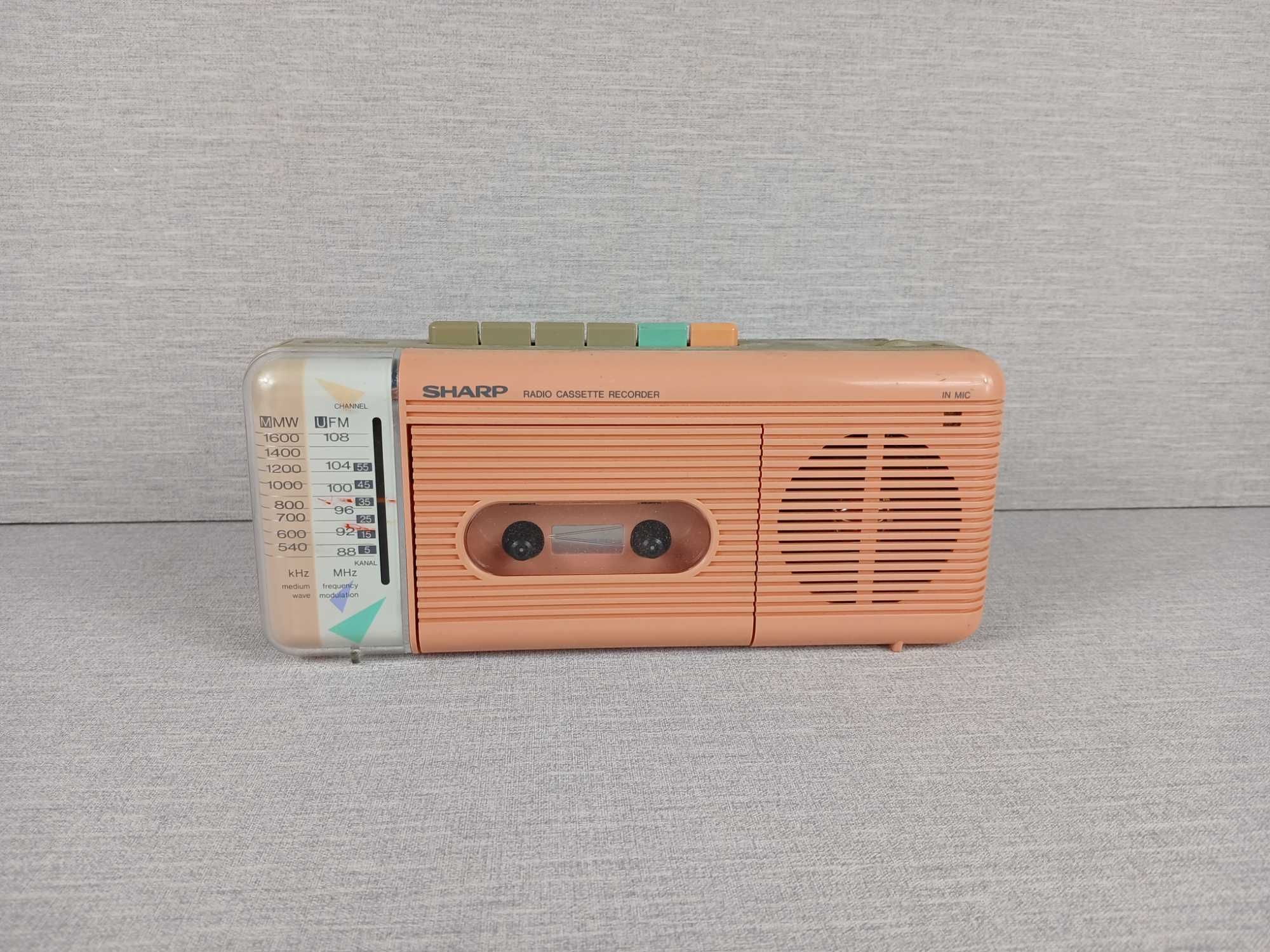 Stare radio przenośne Sharp QT-212H(P) Made in Korea Retro Boombox