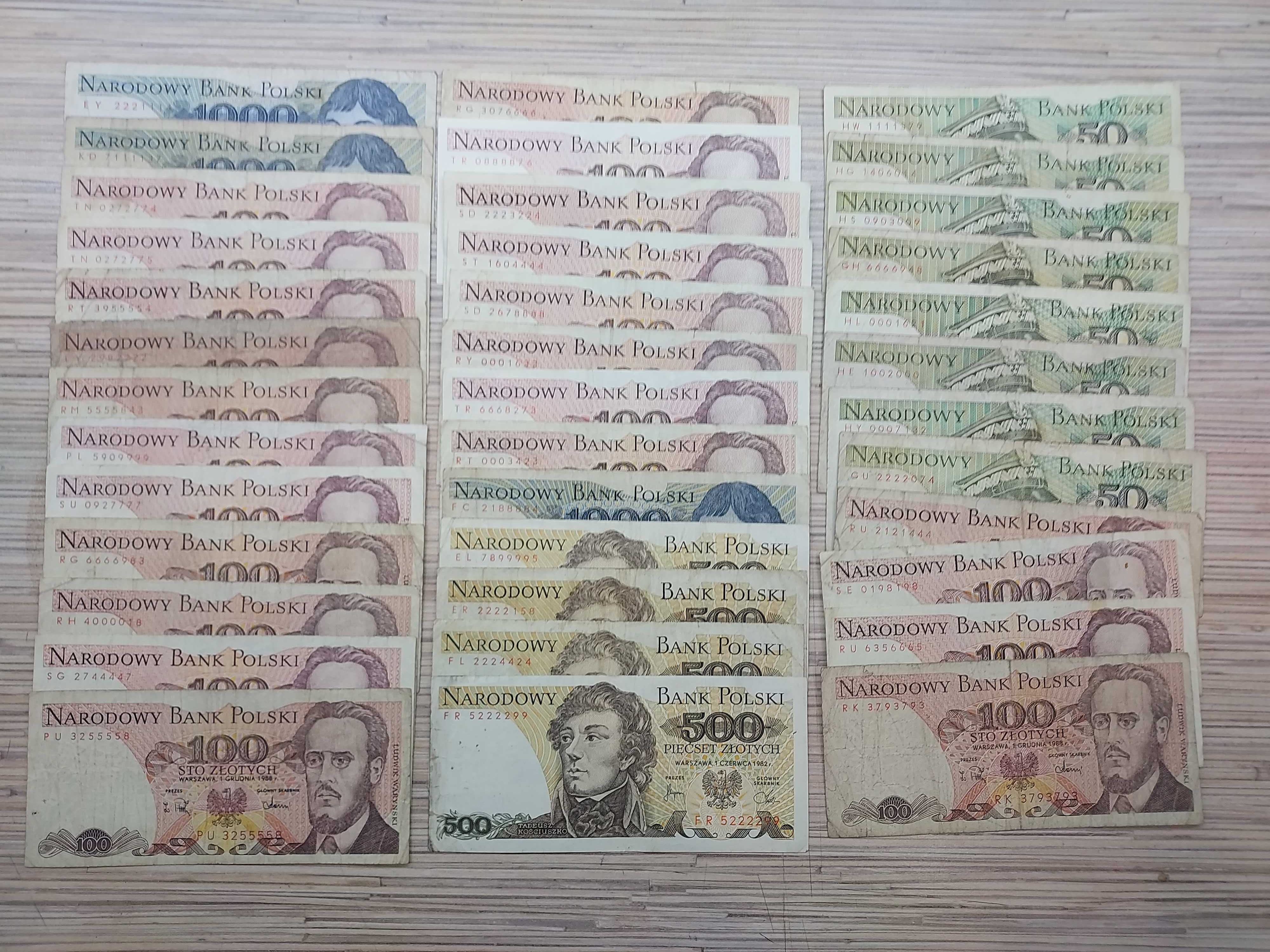 Starocie pamiątki z PRL banknoty niskie i ciekawe numery zamienię