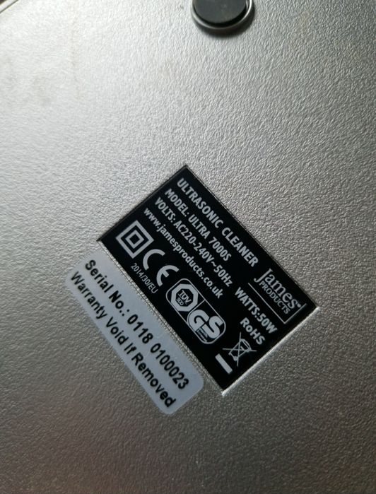 James Ultra 7000S myjka ultradźwiękowa do biżuterii monet płyt