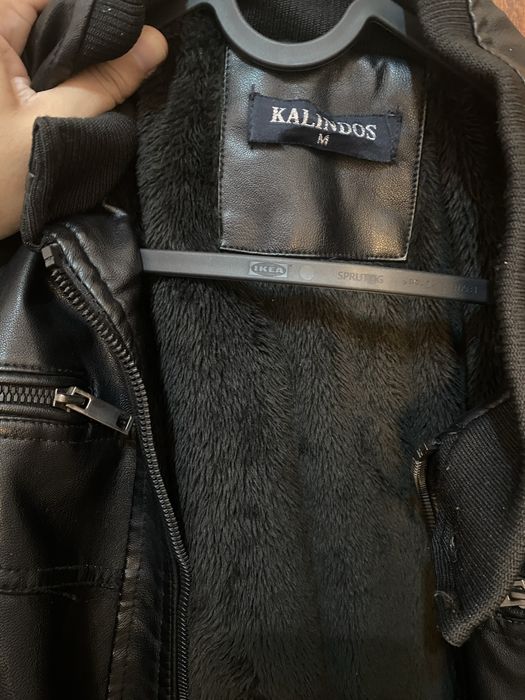 Casaco de couro inverno masculino tam M