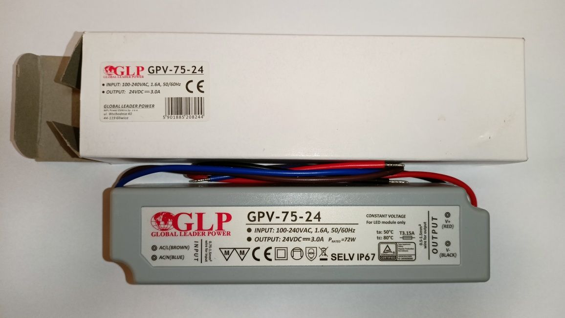 Zasilacz LED GLP GPV-75-24 75W 24V