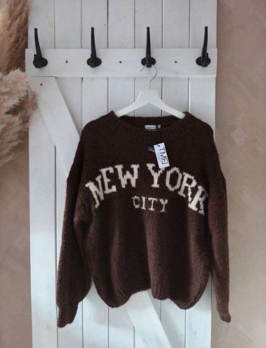 В’язаний светр (стрікпуловер) темно-коричневий, новий.