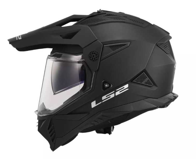 Kask motocyklowy/quad ATV dual z szybą LS2 MX702 Pioneer II Matt Black