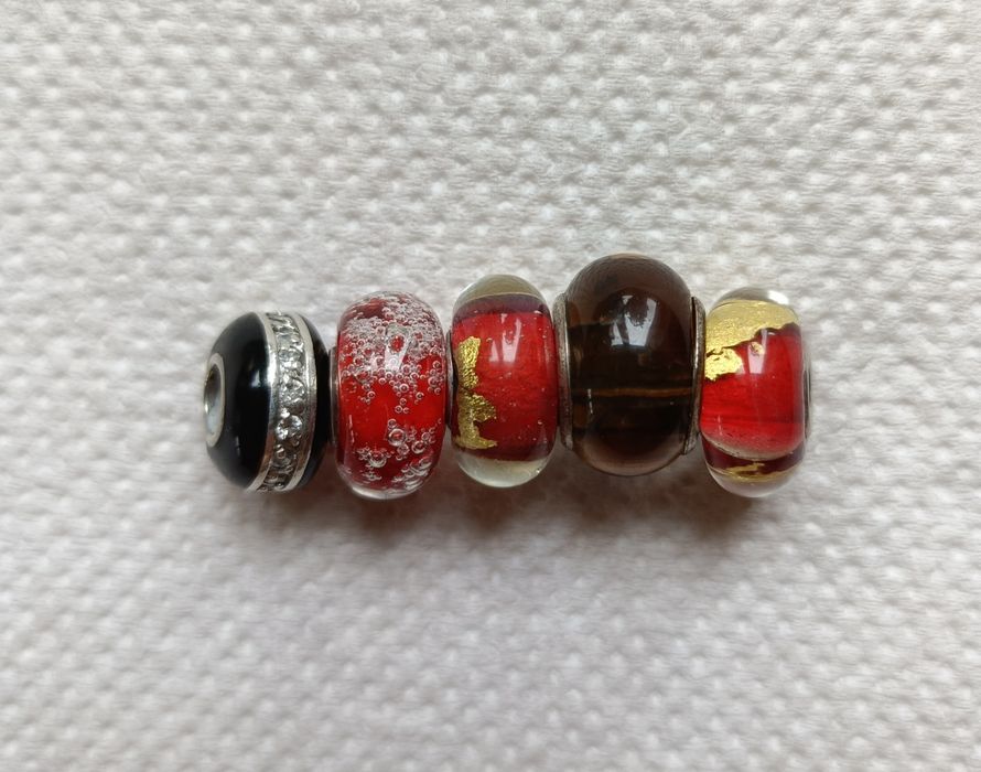 Charmsy srebrne 5 sztuk