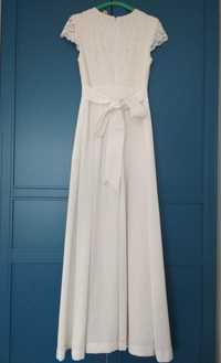 Suknia ślubna krótki rękaw Ralph Lauren r 36