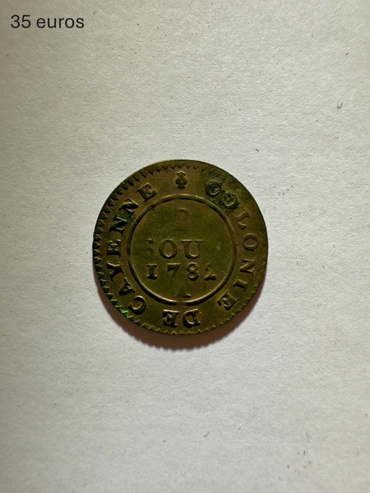 Moeda Guiana Francesa -  Louis XVI