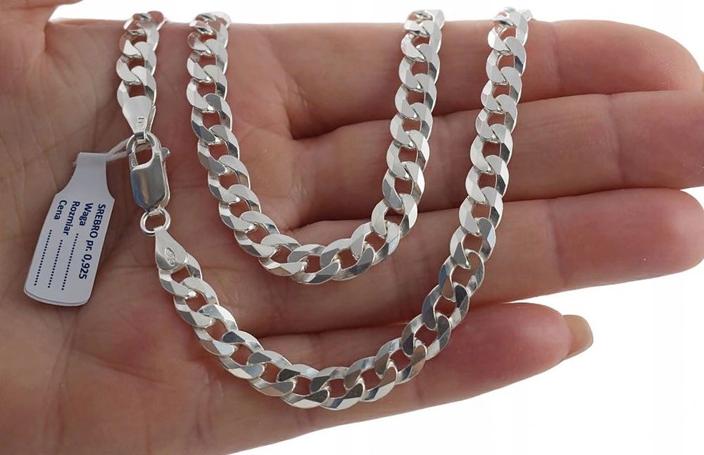 Łańcuszek Srebrny Pancerka Pełna 6,50 mm Grawer Gratis