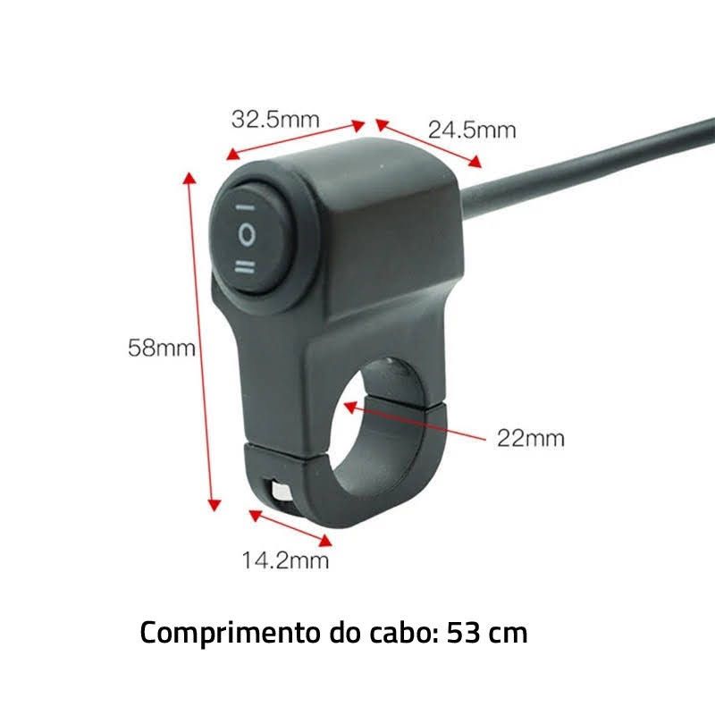 Par faróis LED auxiliares halo com suportes interruptor moto trail