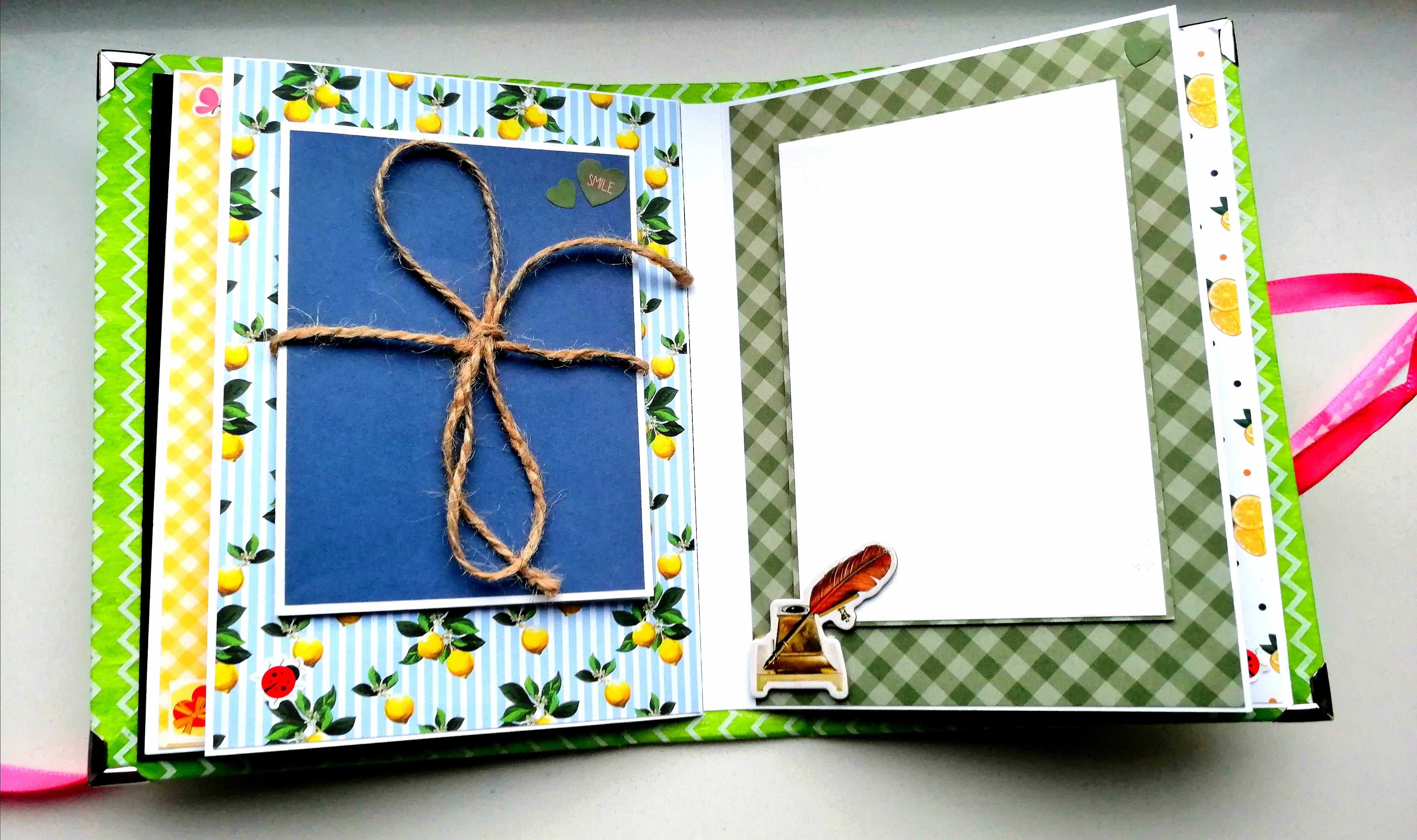 Album na zdjęcia ręcznie robiony, scrapbooking, prezent, handmade