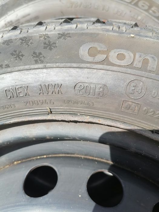 Koła felgi 4x100 ET 29 stalowe opony zima R14 175/65 Continental 2020r