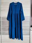 morska krepowana sukienka maxi plus size