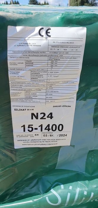 Pustak Bloczek Silikat H+H N24