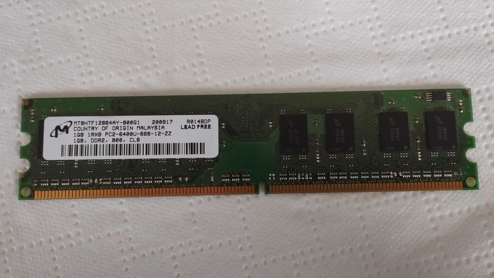 PC - Memoria Micron 1GB DDR2-800 PC2-6400U