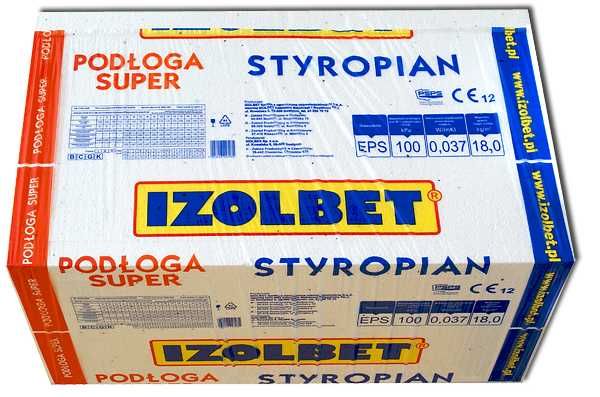 Styropian Izolbet EPS 100 0,037 - 272,00 zł / m3 brutto.