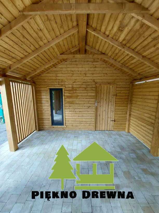 Domek Kacper 2w1 – 7mx4 m Domek 4x3 m + Altana 4x4 m
