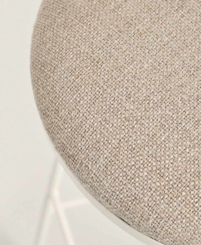 Banqueta Alta Giratória Linho Zara Home NOVO