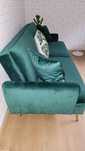 Sofa rozkładana welurowa