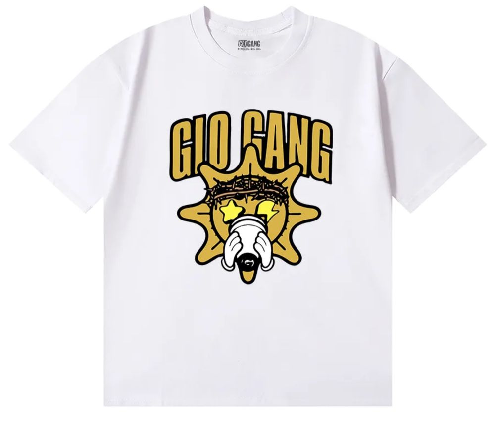 Мужские футболки Glo Gang Logo унисекс гло гэнг тишка черная белая