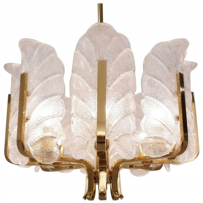 Carl Fagerlund zyrandol 8 ramienny murano 1970r Hollywood Regency