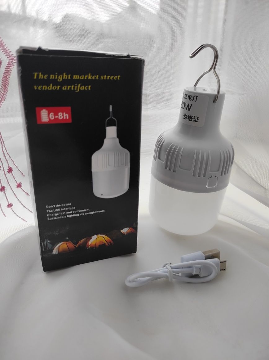 Лампа-светильник с аккумулятором портативная светодиодная LED