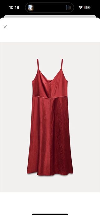 Червона сукня комбінація zara